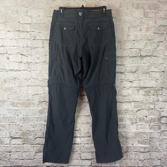 KUHL Women's 10R Dark Grey Performance Cargo Stetch Convertible Hiking Pants - Picture 9 of 10